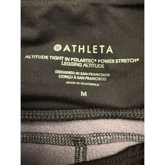 Athleta Women's Gray Altitude Tight Polartec Power Stretch Leggings Size M - Picture 6 of 6